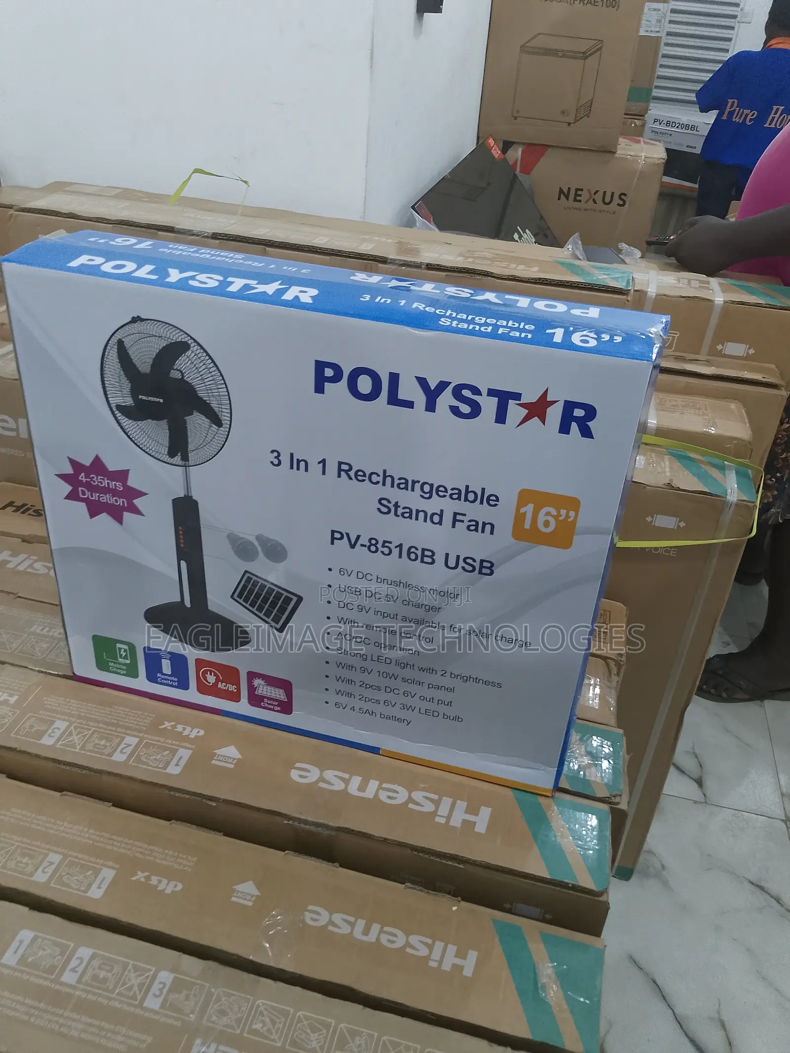Super Rechargable Standing Fan