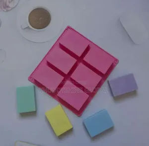 New 6-Cavity Rectangle Soap Mold Silicone Craft DIY Making
