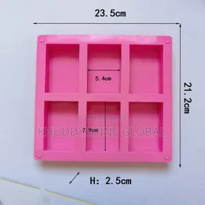 New 6-Cavity Rectangle Soap Mold Silicone Craft DIY Making
