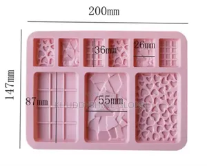 Silicone Chocolate Mold Waffle Shape Classic Block Chocolate