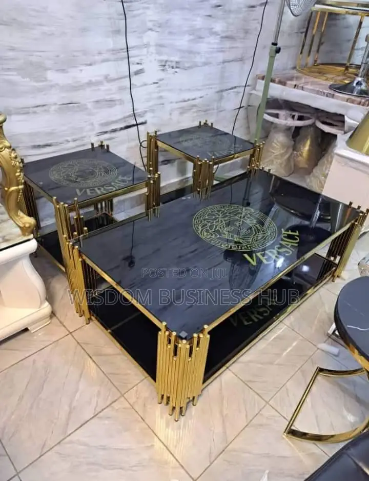 Center Table With Two Side Stools