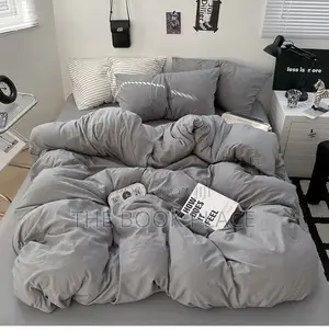 Ash Cotton Bedsheets With Pillow Case