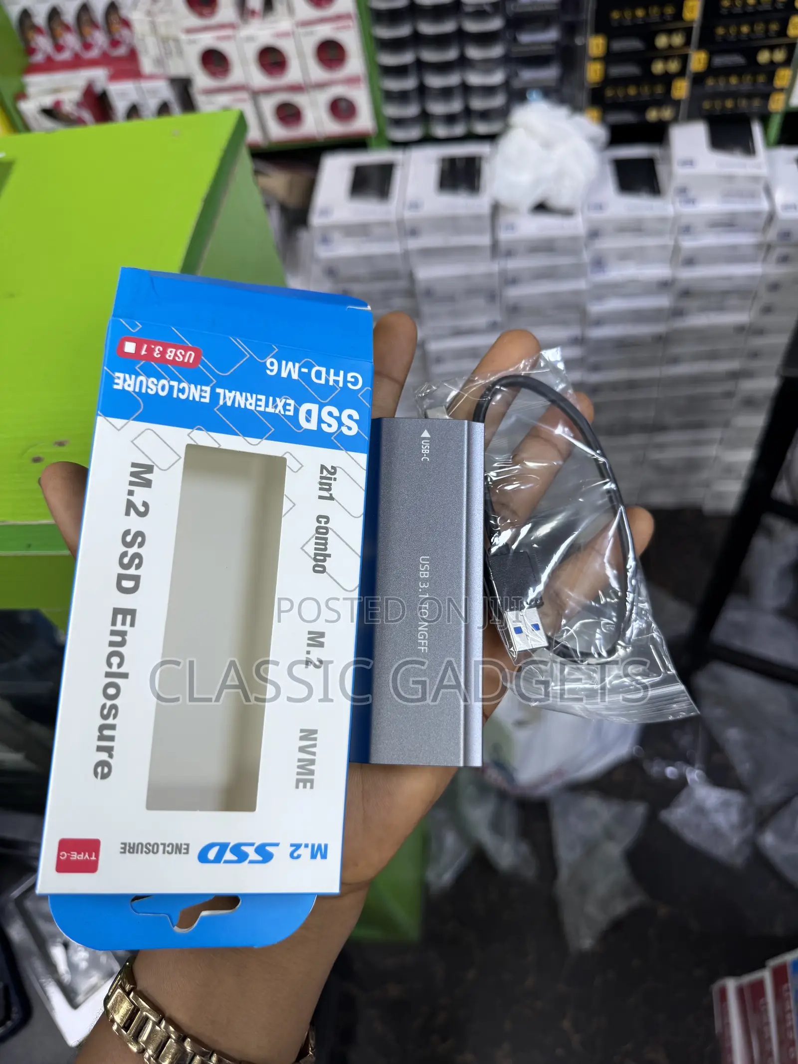 M.2 (Ngff Nvme) 2-in-1 Usb 3.1 Ssd Enclosure