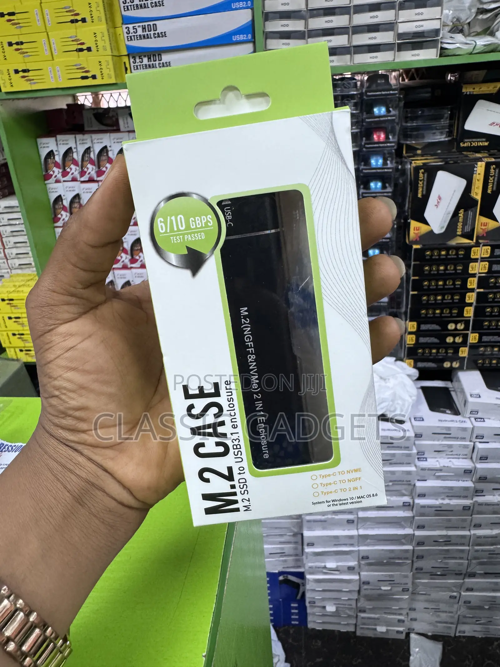 M.2 (Ngff Nvme) 2-in-1 Usb 3.1 Ssd Enclosure