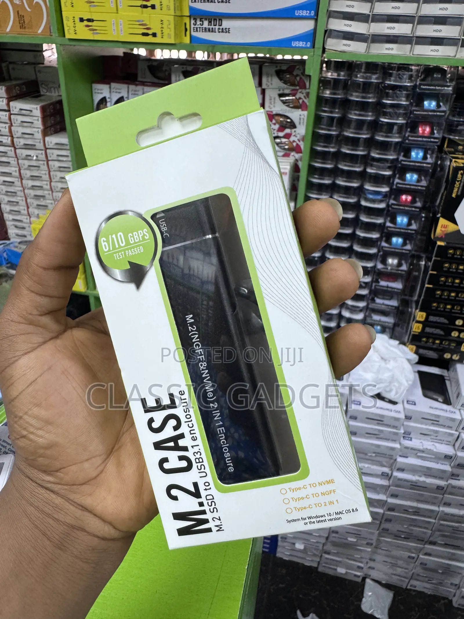 M.2 (Ngff Nvme) 2-in-1 Usb 3.1 Ssd Enclosure