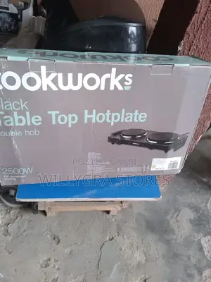 Cookworks 2500W Table Top Double Hotplate Hob