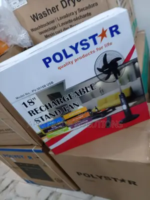 Photo - Polystar 18 Inches Pv-3018b Rechargeable Fan- LED Light