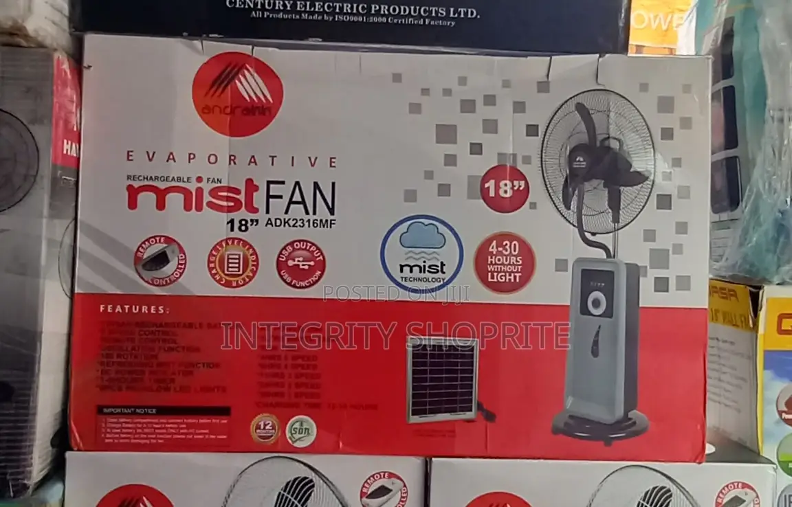 Andrakk Rechargeable Mist Fan