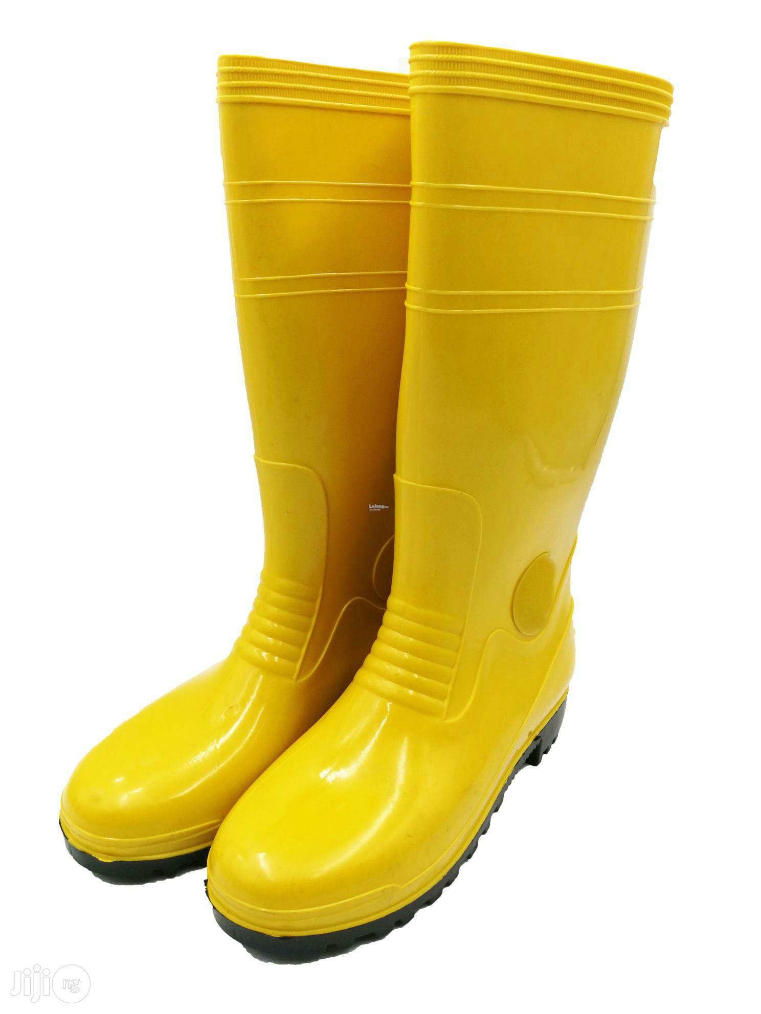 Steel Toe Safety Yellow Rainboot