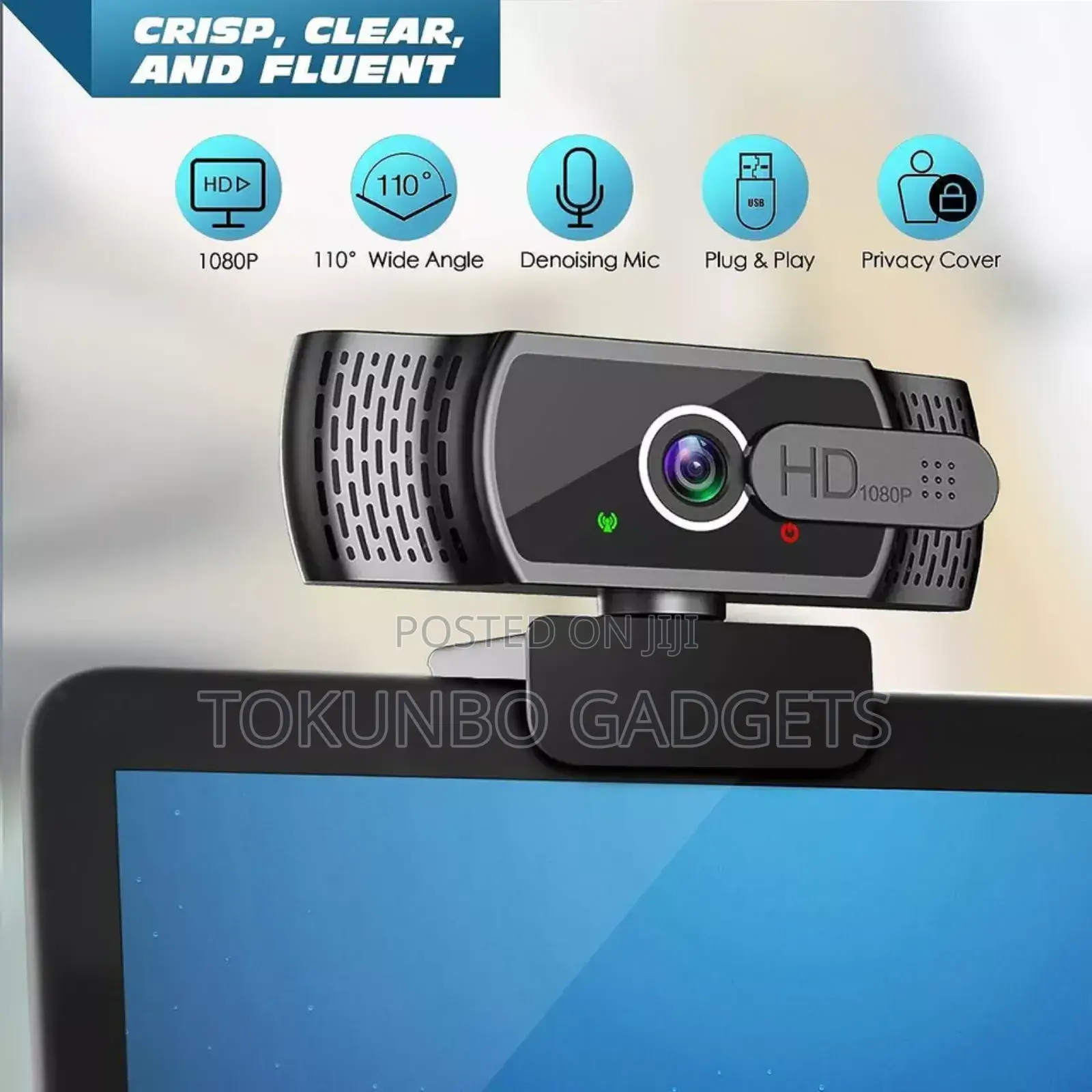 Webcam for Pc With Microphone1080p FHD Webcam,Plug and Play