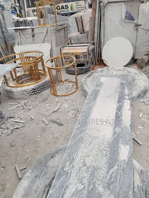 Marble/Granite Top Center Table and Side Stools