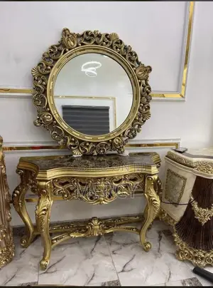 Royal Wooden Console Mirror and Table