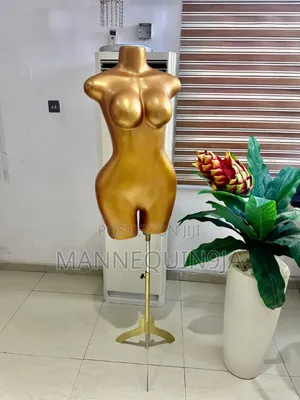 Half Gold Mannequin With Tripod Stand