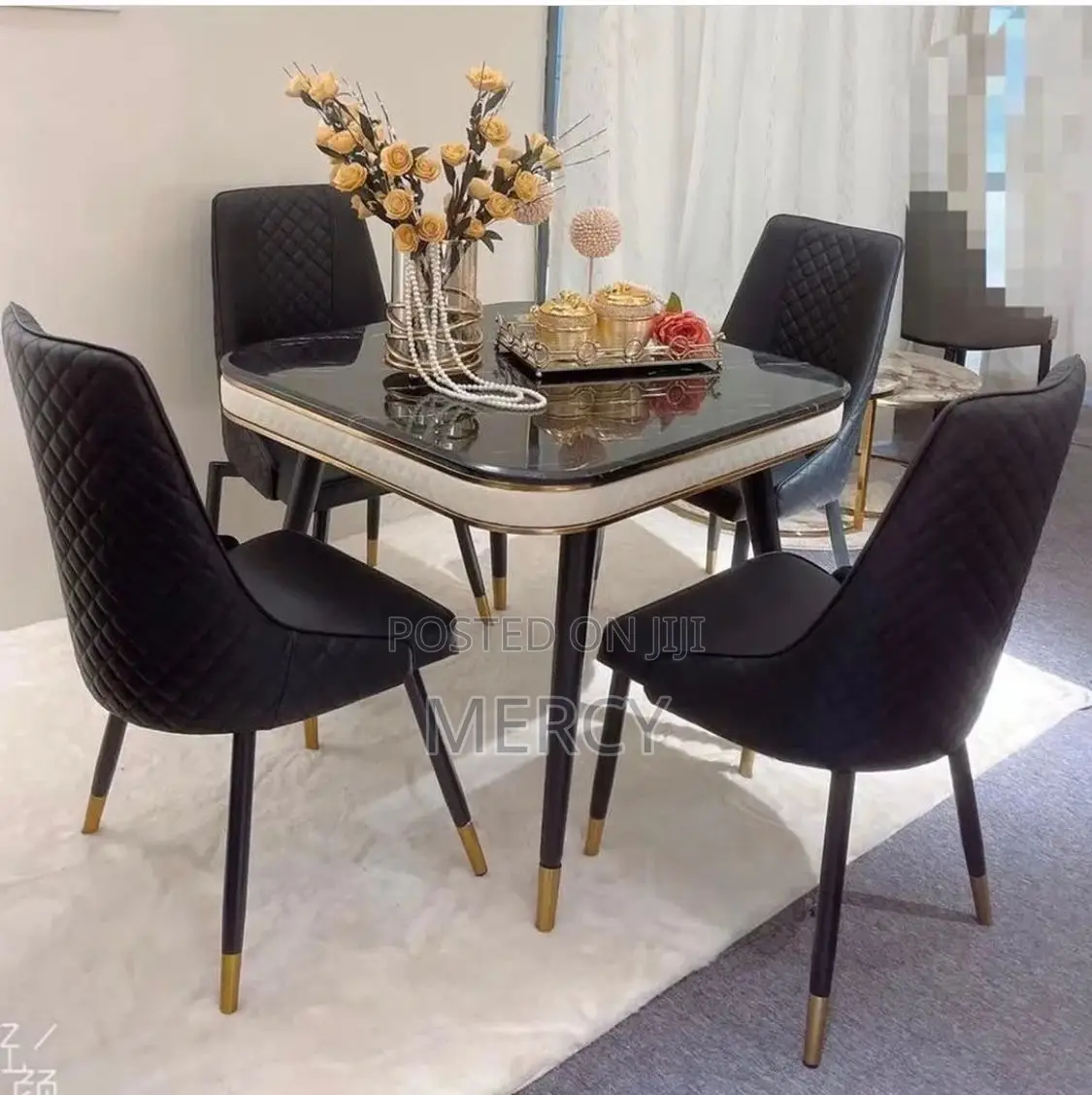Dining Marble Top With Four Seaters