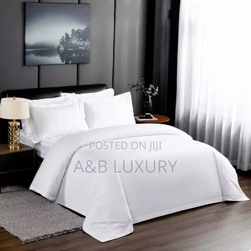 Pure America White Cotton Bedsheets + Duvet Set