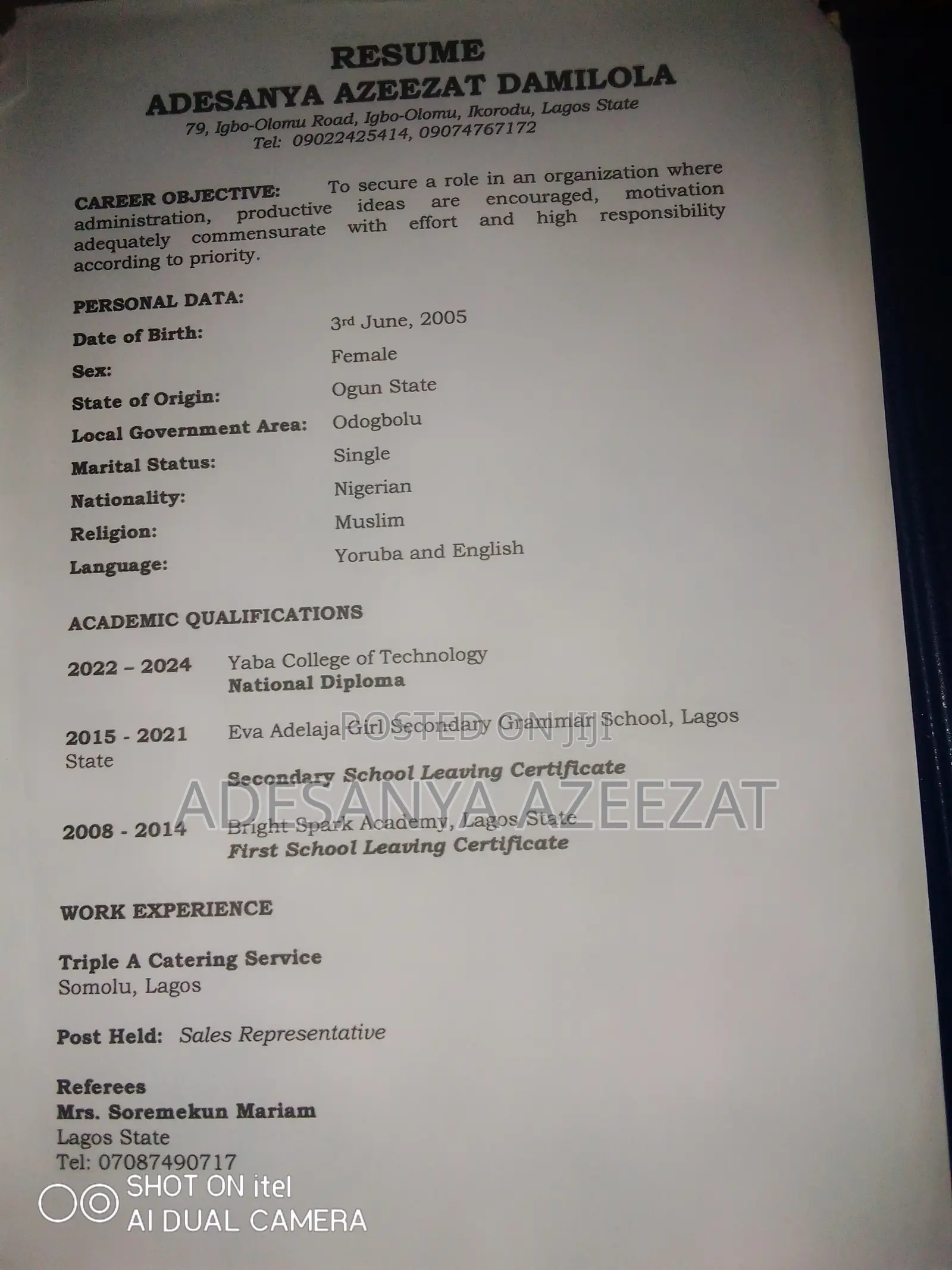 Customer Relation Officer