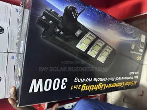 300w Solar Light With CCTV Camera