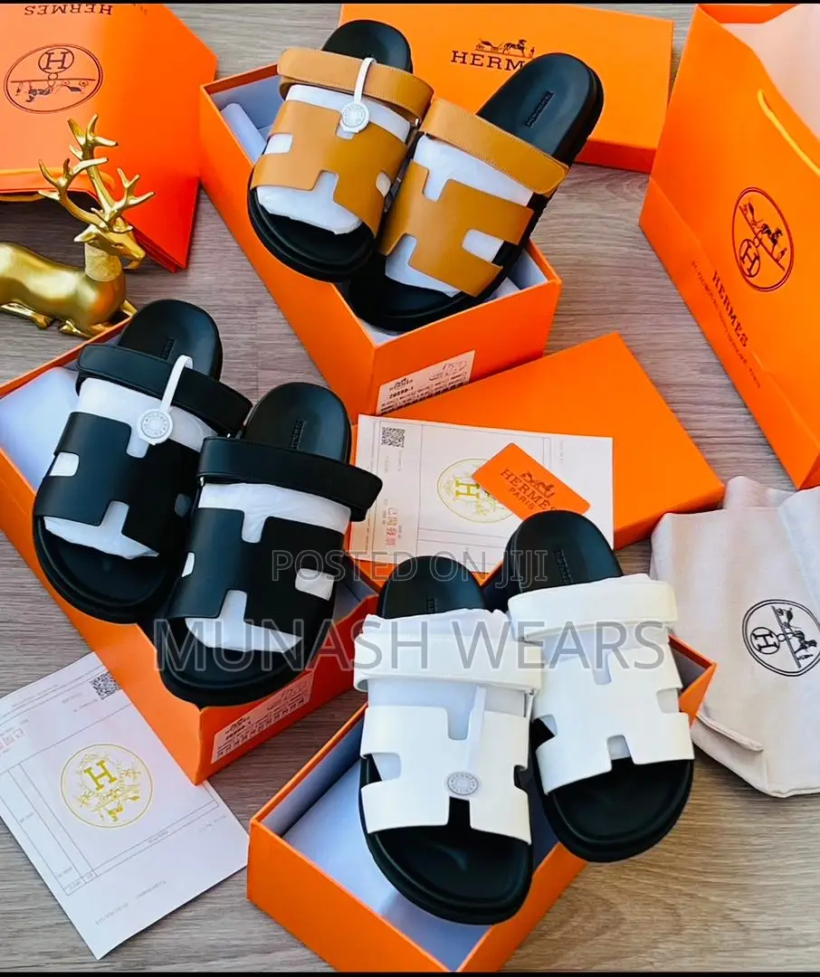 Original Leather Hermes Slipers