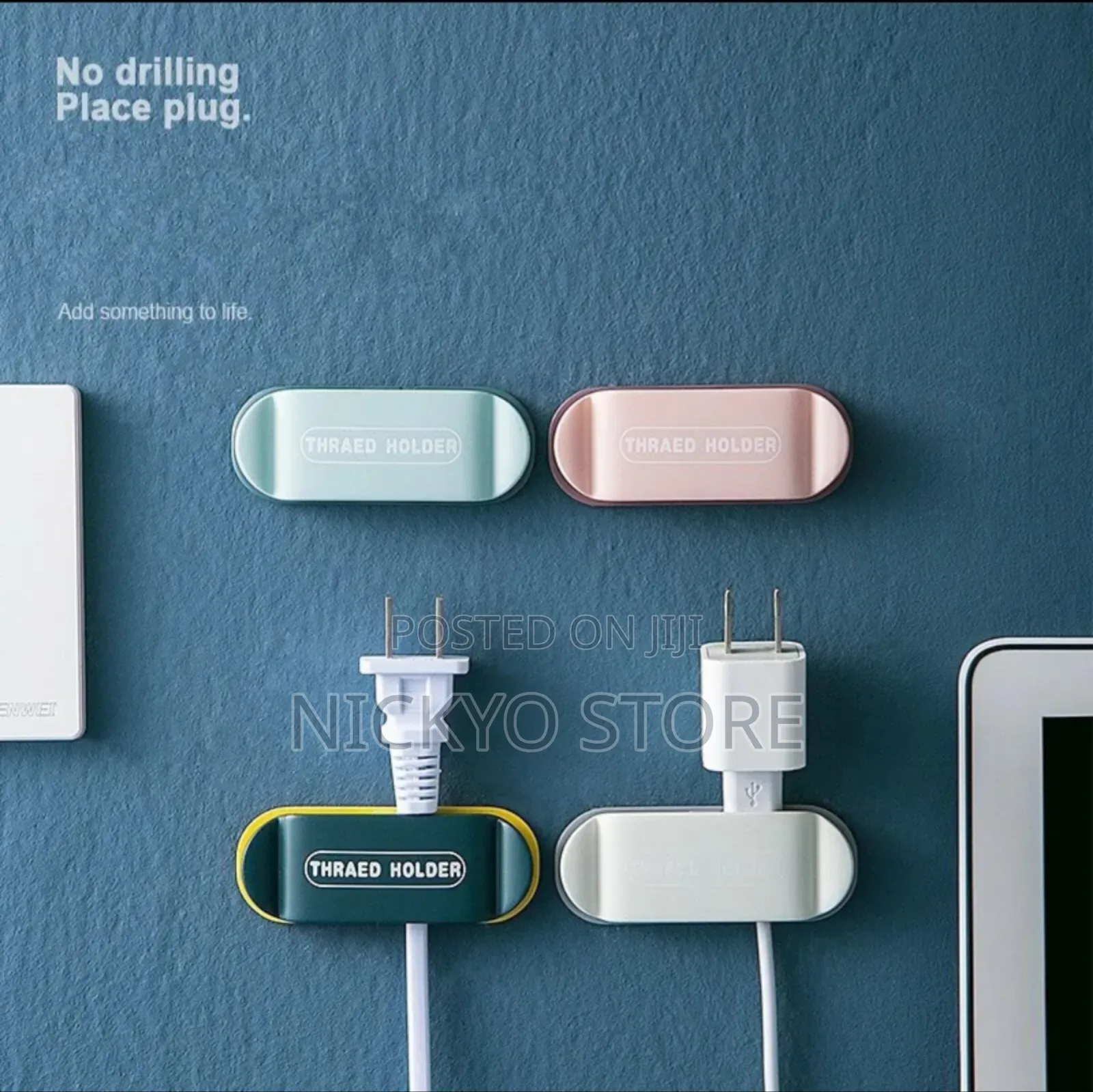 Wall Plug Cable Organizer – Thread Holder (4-Pack)