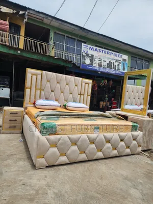Quality 6by6 Complete Set of Upholstery Padded Bed Frame