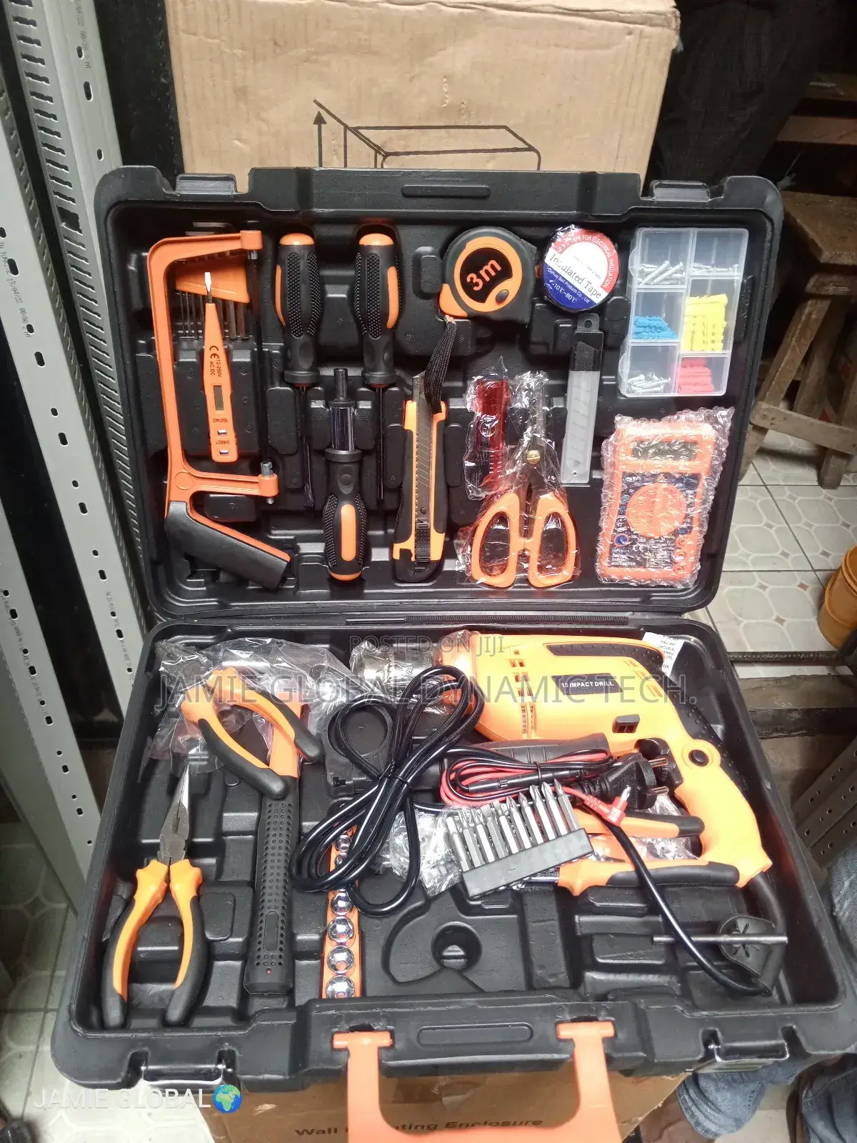 Tools Box With Electric Drilling Machine