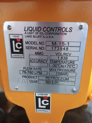 Liquid Control Industrial Flowmeter.