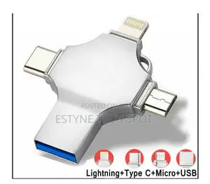 32GB Flash Drive for iPhone, Type C, USB3.0 and Micro USB