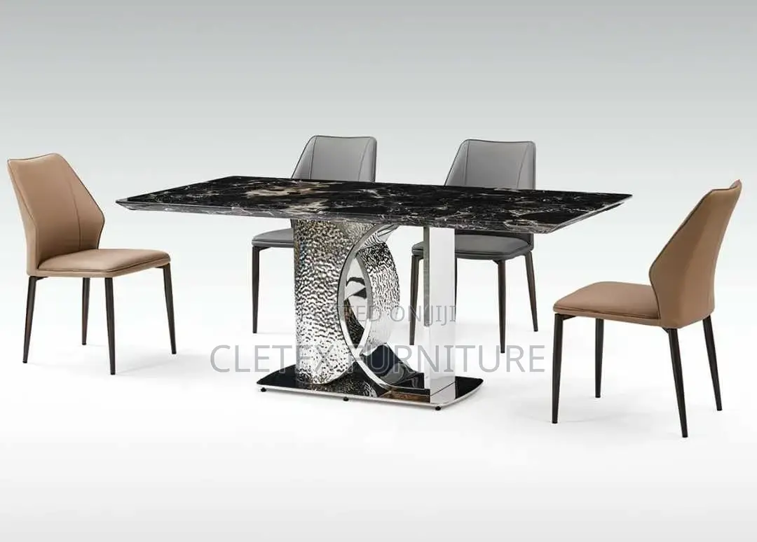 Marble Top Dining Table by 6 Seaters