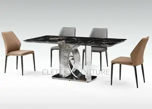 Marble Top Dining Table by 6 Seaters