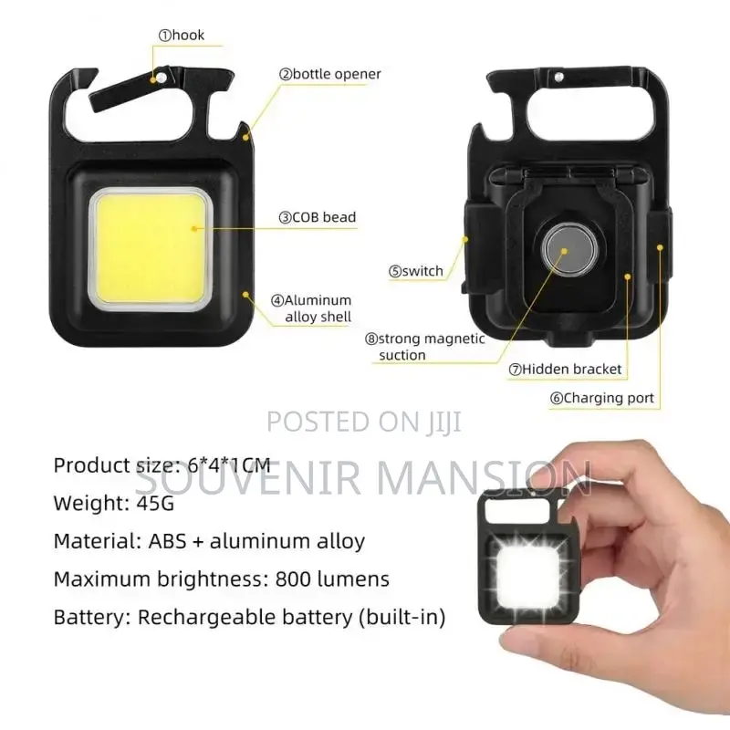 Mini Portable Keychain Flashlight Work Lamp
