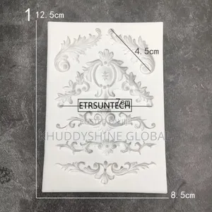 3D Embossed Cake Tool Flower Silicone Mold