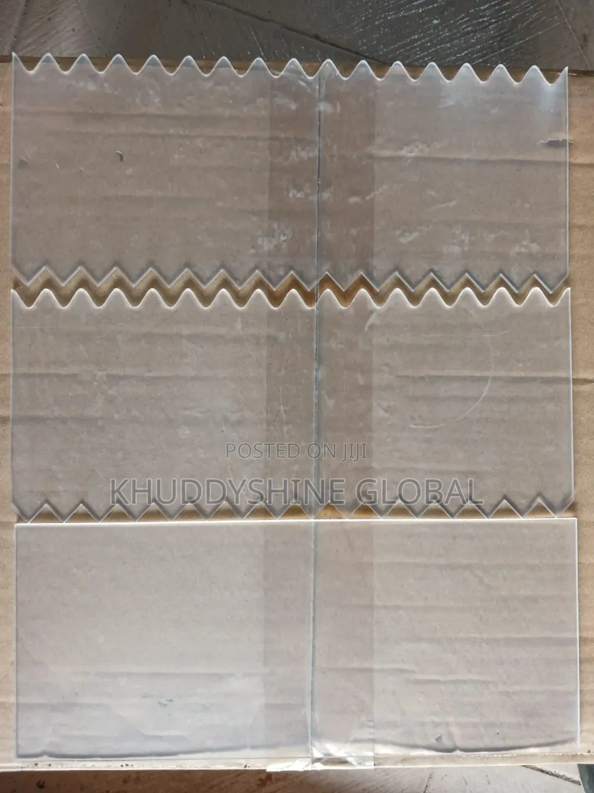 Acrylic Pattern Scraper 2 Sides for Icing Cakes