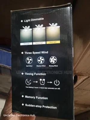 Flower Short-Blade Fan With Light