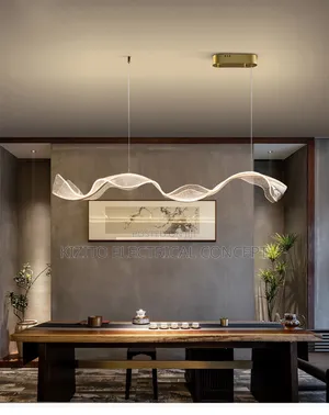 Luxury Designer Wave Chandalier Lamp Decor Parlor Dining