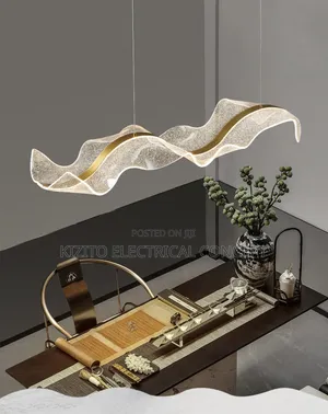 Luxury Designer Wave Chandalier Lamp Decor Parlor Dining
