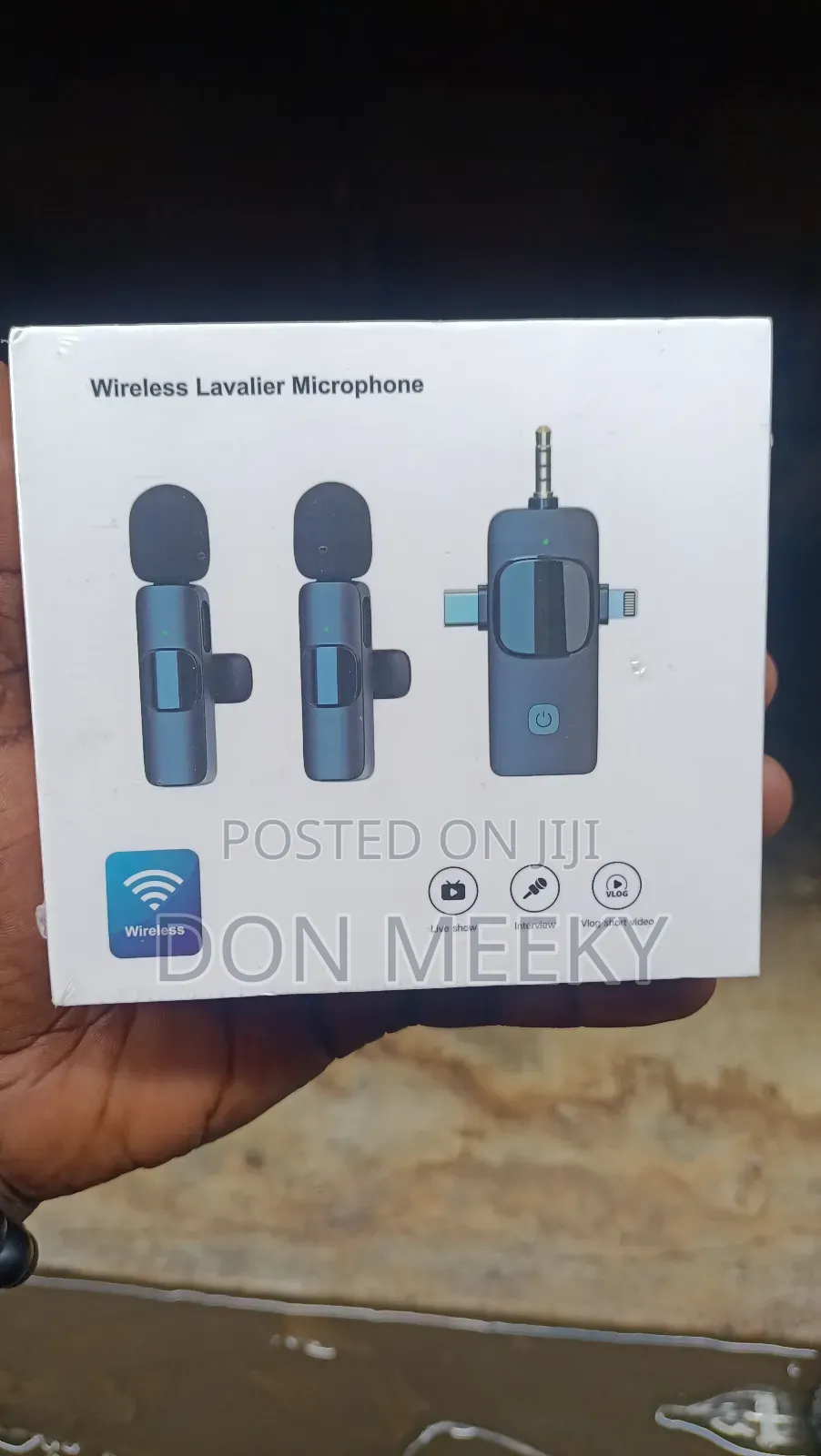 3in1 Wireless Lavalier Double Microphone