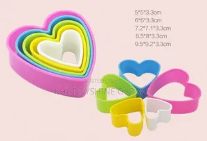 5pcs Plastic Two-sided Cake Sandwich Fruit Cookie Cutter Mol