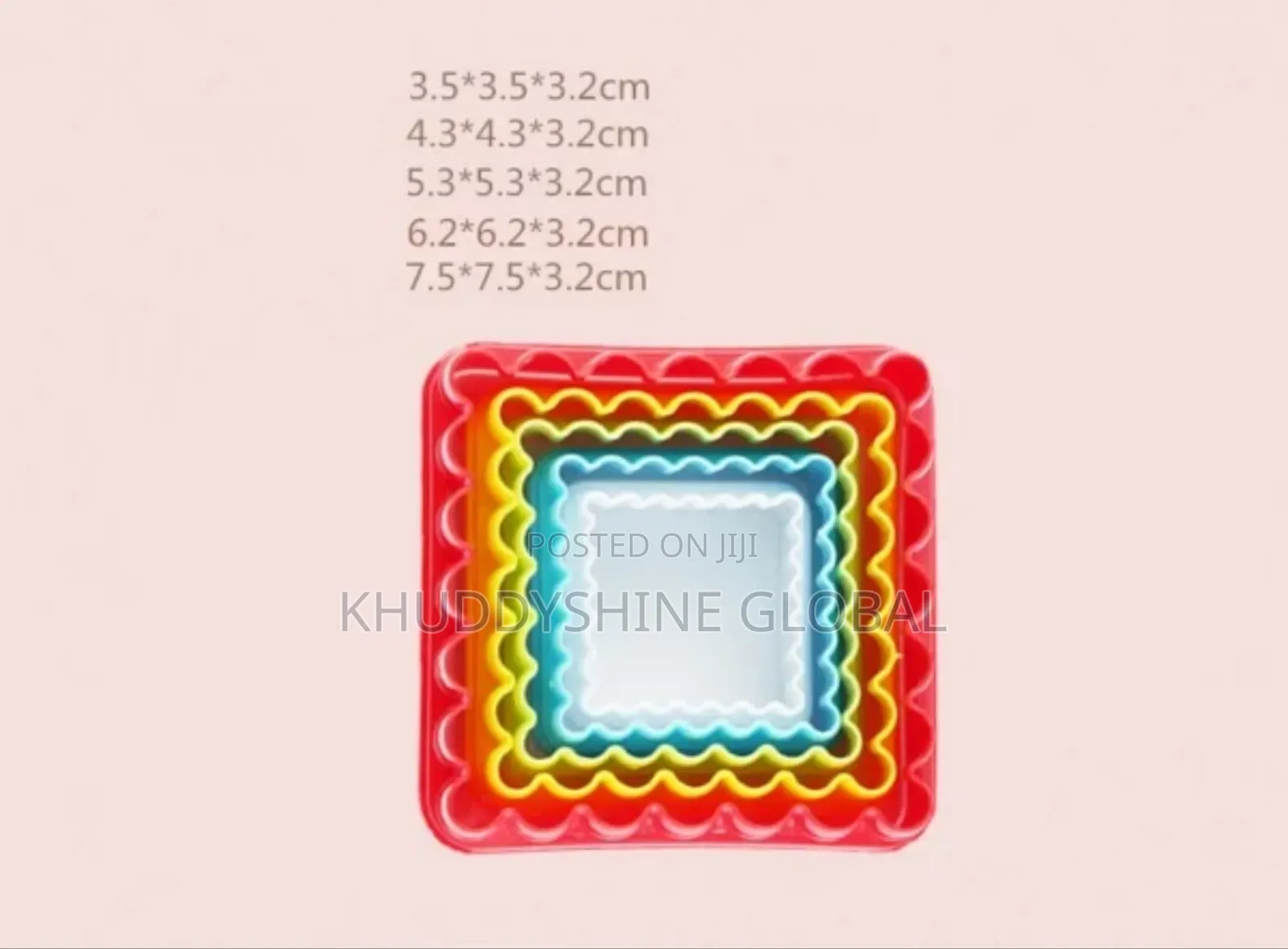 5pcs Plastic Two-sided Cake Sandwich Fruit Cookie Cutter Mol