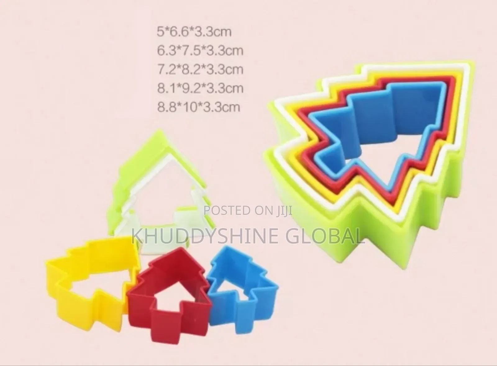 5pcs Plastic Two-sided Cake Sandwich Fruit Cookie Cutter Mol