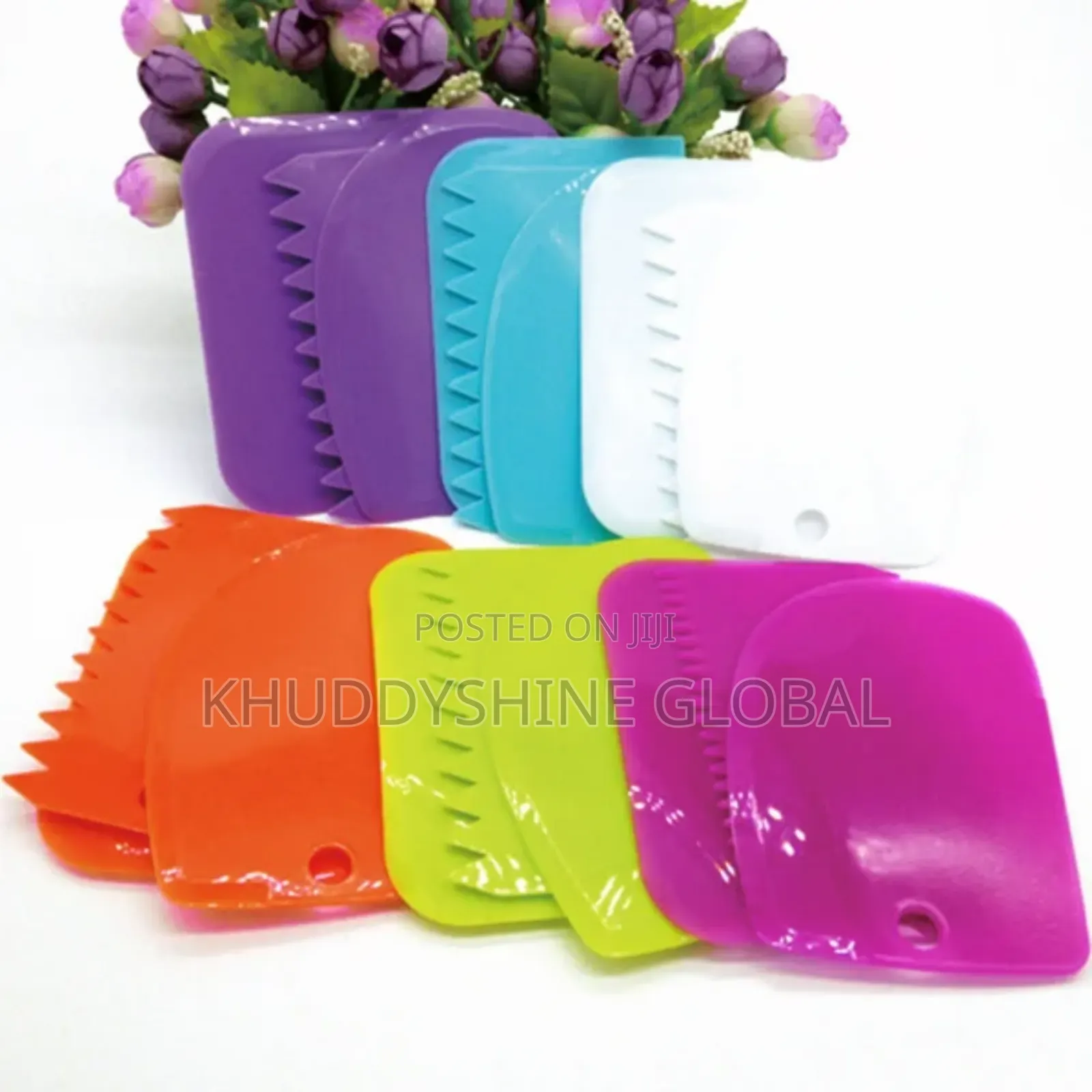 6 Sets Plastic Cake Turntable Rotating Cake Plastic Knife