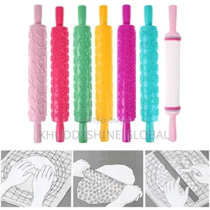 ABS Pastic Non-Stick Kitchen Pattern Rolling Pin Fondant