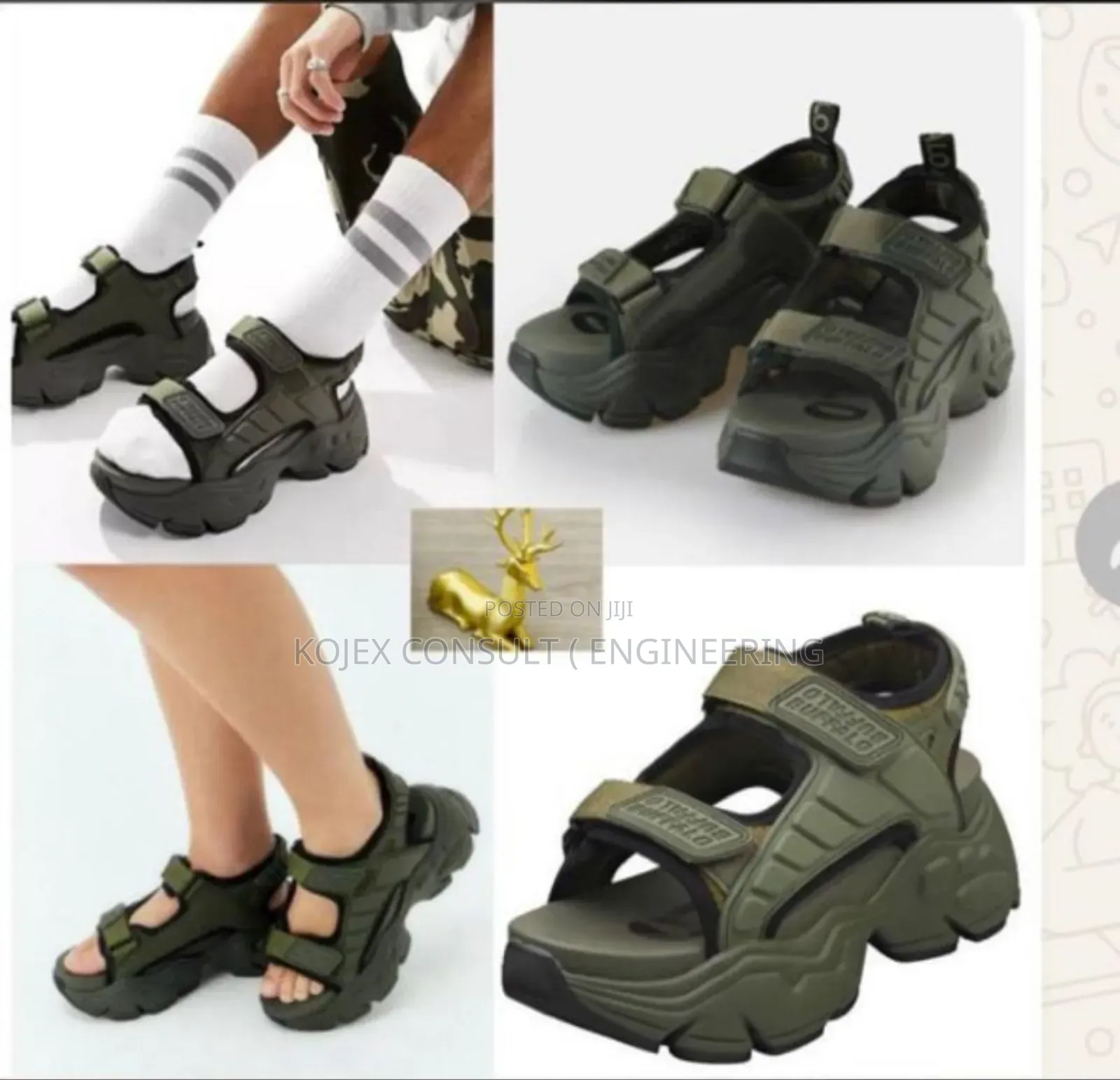 Buffalo Binary Unisex Track Luxury Sandal *
