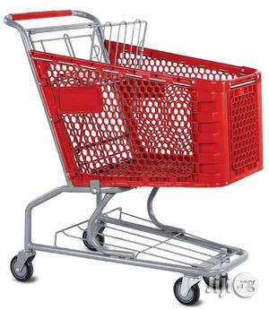 Industrial-plastic Basket Shopping Trolley With Wheels