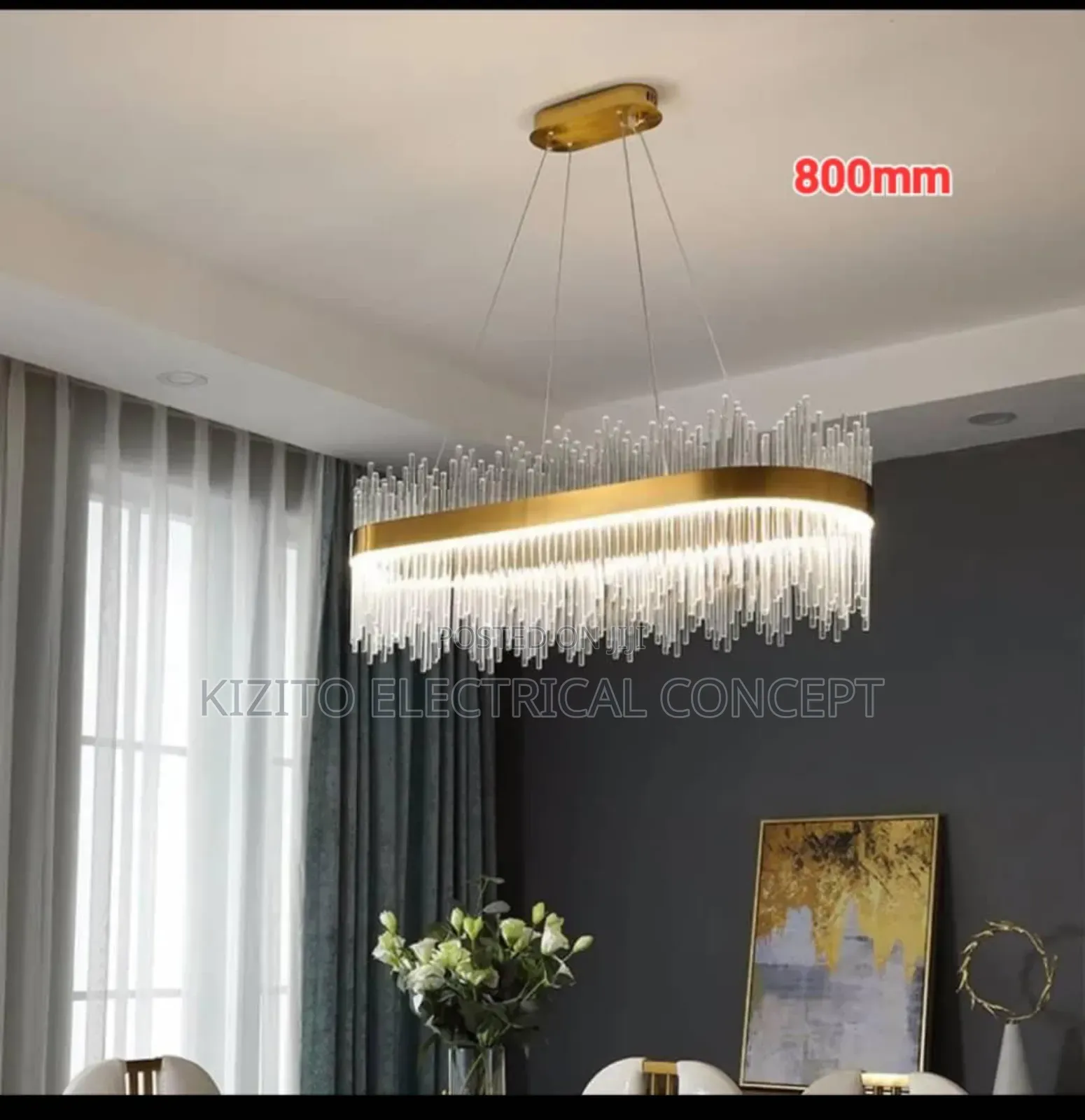 Crystal Chandalier Fixture Lamp Decor Parlor Light