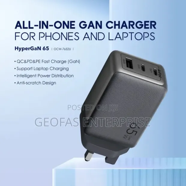 65W USB C Charger, oraimo 3-Port GaN Charger Ultra-Compact, PPS Super Fast oraimo 65W GaN Fast Charge Wall Charger Kit with 100W CC Cable