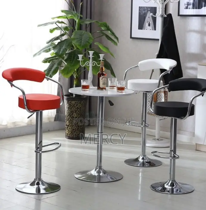 Swivel Bar Stool With Padded Seat