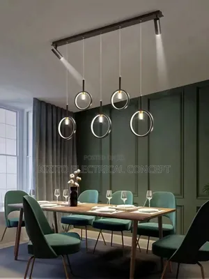 Ceiling LED Ring Dining Lamp With LED Track Light