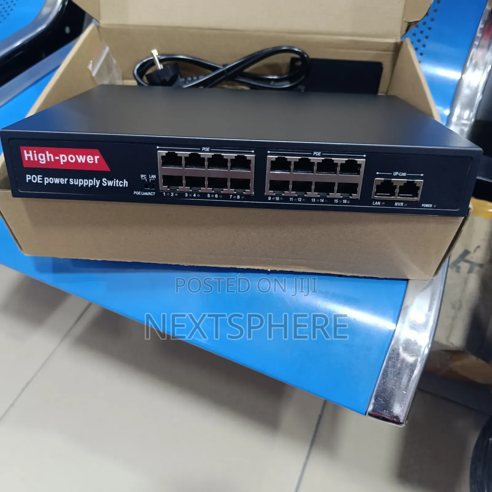 16 Ports Long Range Poe Switch With 2 Uplinks