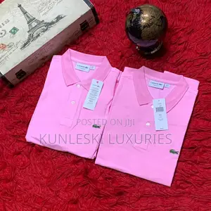 Original Lacoste Collar Neck Polo Tops Collections