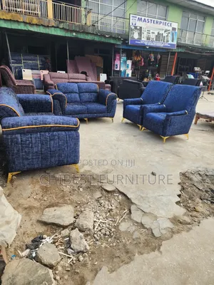 Photo - Quality Complete Set of 7 Seaters Upholstery Padded Sofa